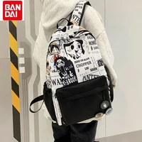 bandai 2022 new pirate anime luffy student backpack nylon material zipper student portable lightweight school bag