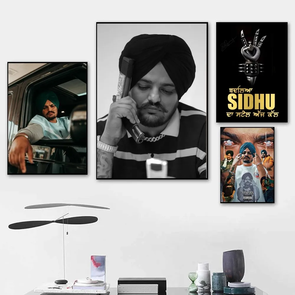 Sade Leval De Ni Haan Diye Sidhu Moosewala Плакат Крафт-бумага Винтаж Настенная живопись