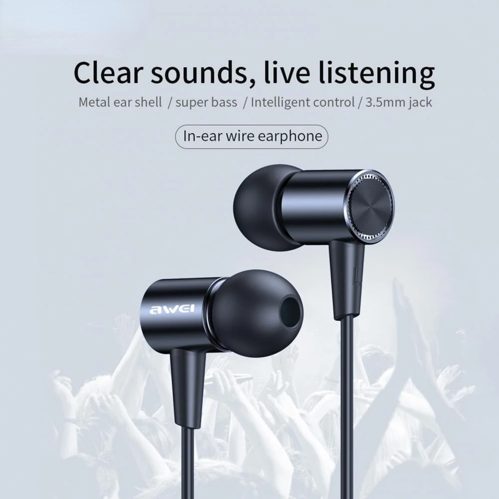 

L2 Earbud In-ear Super Bass TPE Headphone with Mic for Computer