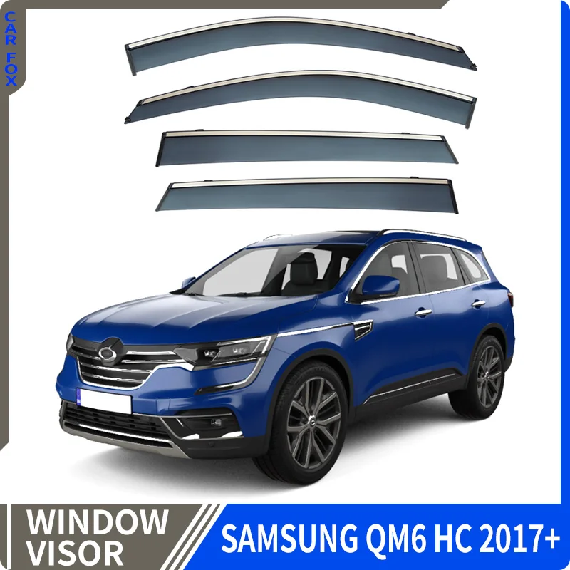 

Для Renault Samsung QM5 QM6 HY HC 2017-2023 Пластиковый оконный козырек вентиляционные оттенки Защита от солнца дождя для Samsung