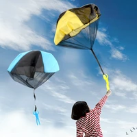 hand throwing mini soldier camouflag parachute for kids outdoor toys game educational flying parachute sport for children toys