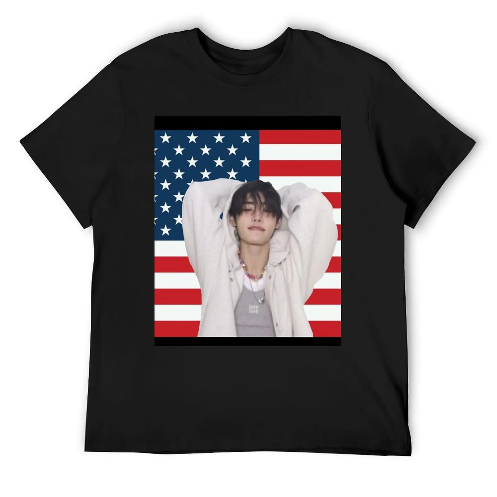 Футболка с американским флагом парка и солнцезащитным ходом США