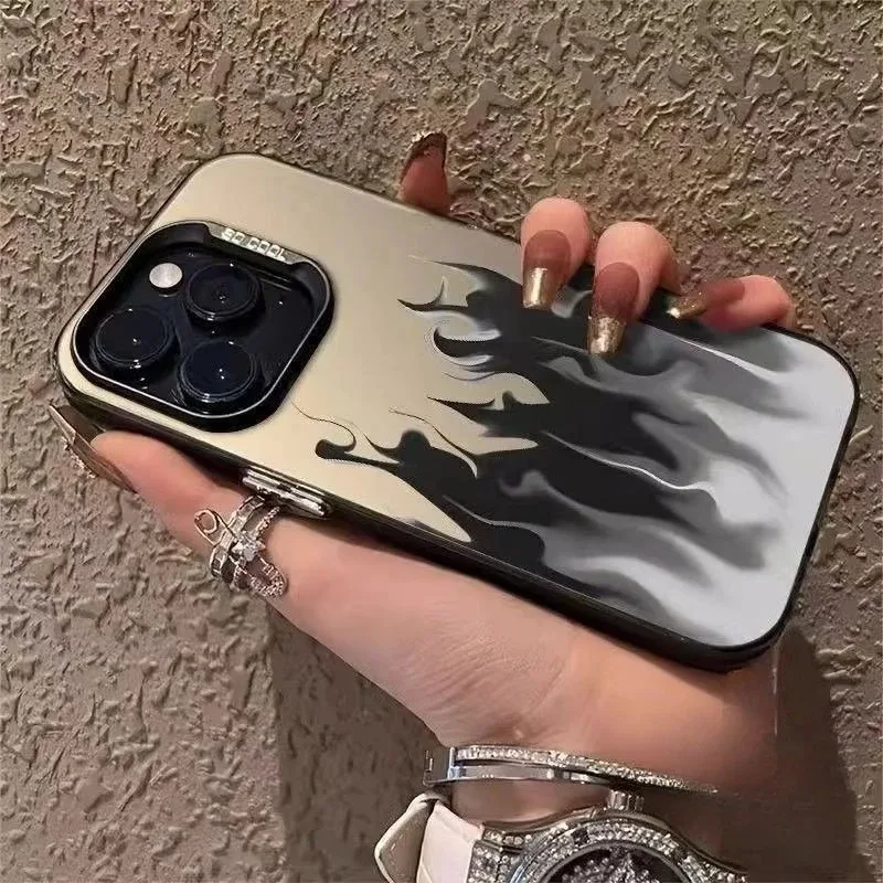 Фото Чехол Cool Black White Flame для IQOO Z9 Turbo Z9X Z9S Z8X Pro U5X U3 Neo 10 9 8 7 6 SE 5 5s Neo iQOO 13 12 11 10 9 Pro SE Cover №2