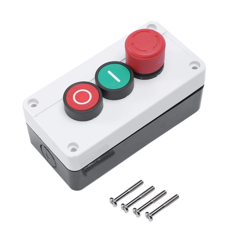 

4X NC Emergency Stop NO Red Green Momentary Push Button Switch Station 600V 10A