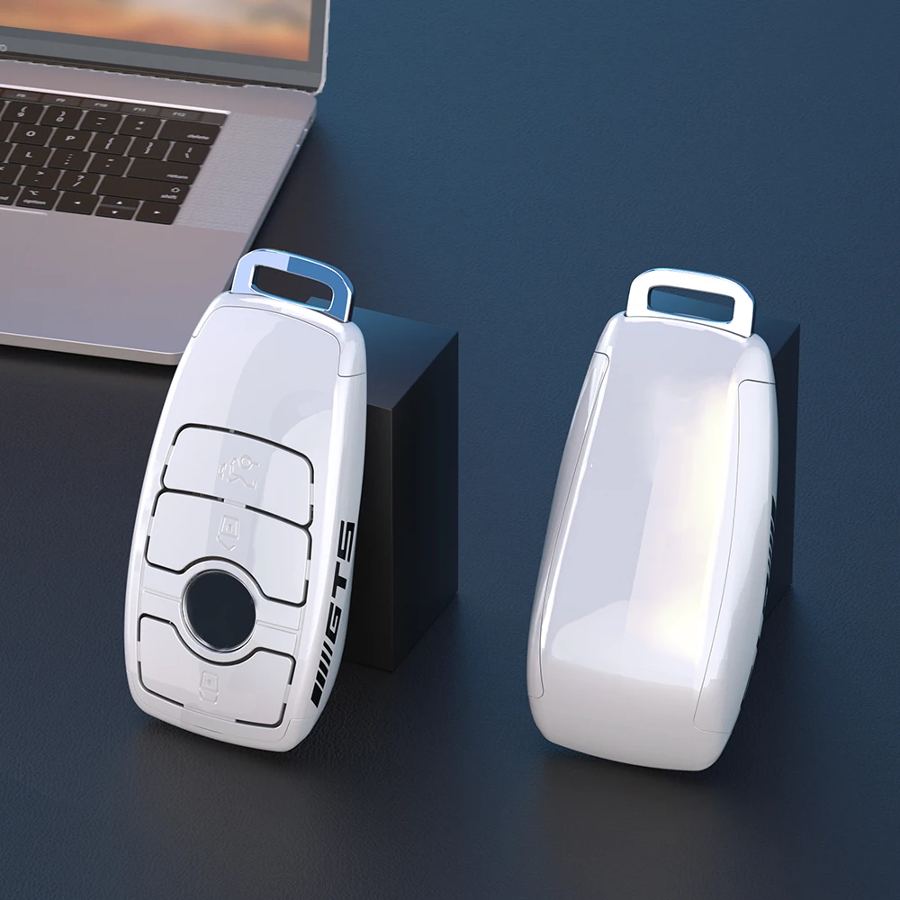 Чехол для ключа с узором из углеродного волокна чехол защитный держатель Mercedes Benz