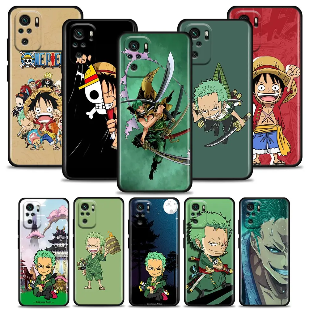 

Cartoon One Piece Zoro And Luffy Phone Case for Redmi 6 6A 7 7A 8 8A 9 9A 9C 9T 10 10C K40 K40S K50 Pro Plus TPU Case BANDAI