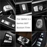 chrome gear shift panel front headlight switch engine start stop p shift button cover trim for bmw 2 3 4 series 3gt f30 f20 f36