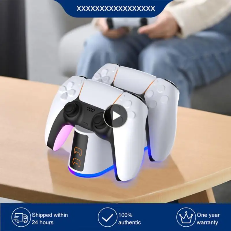 

Handle Charger Fast Charging Charging Dock Stand Type-c Handle Charging Base Game Accessories Dual Charging Stand With Led Light