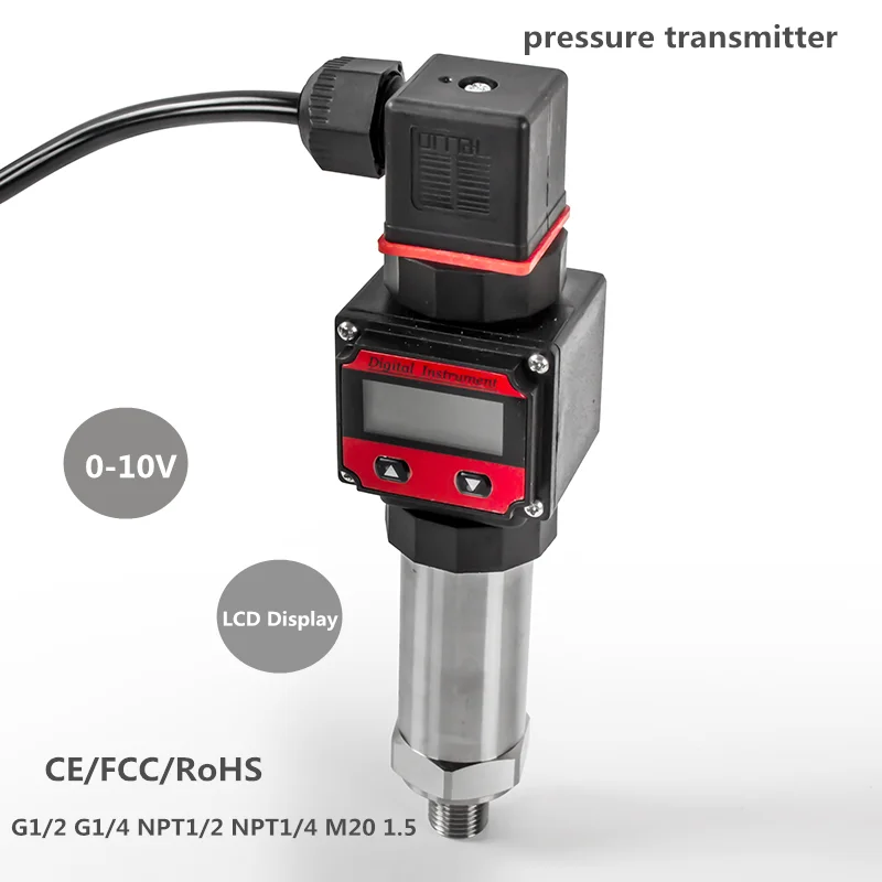 Датчик давления Hersman 0-10 в ЖК-дисплей G1/4 G1/2 NPT1/2 -1 бар 0 1 МПа 50 200 4-20 мА