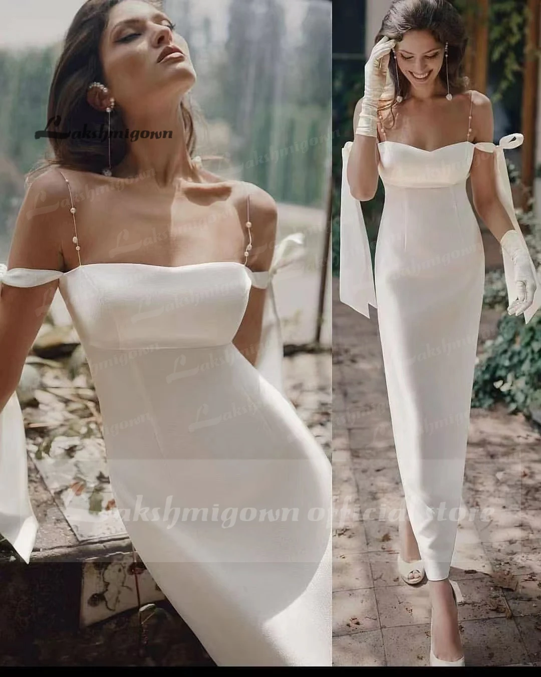 Простое пляжное свадебное платье с открытой спиной 2022 летнее на