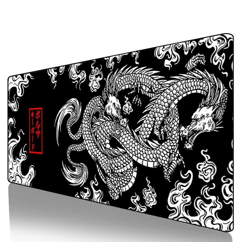 

Коврик для игровой мыши с японским рисунком дракона Xxl, коврик для мыши, аксессуары для компьютерного стола, крутой коврик для мыши 900x40 0, про...