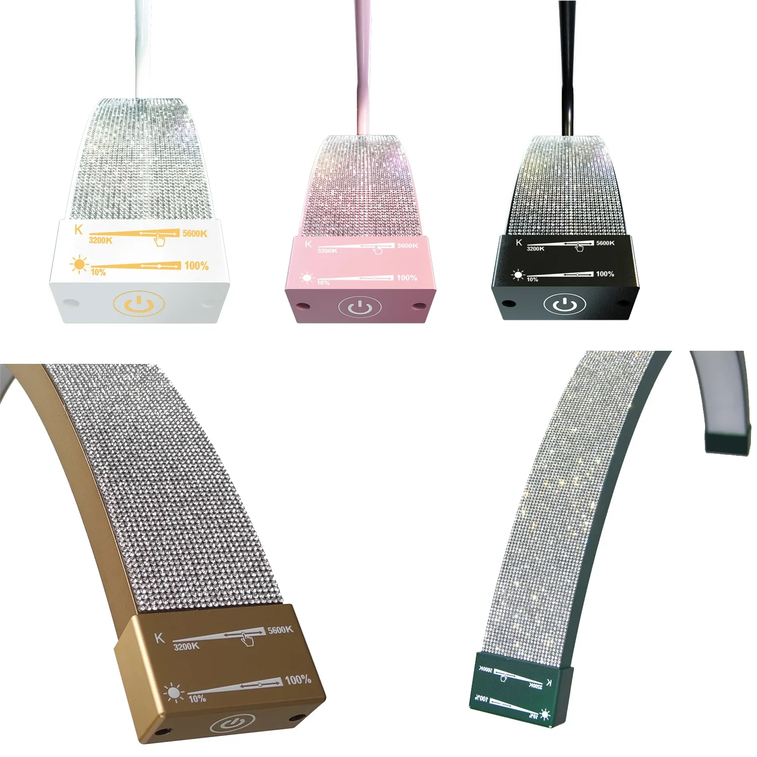 OEM 28-дюймовая Бриллиантовая полулунная дуга Искусственная Луна ресницы шиньон