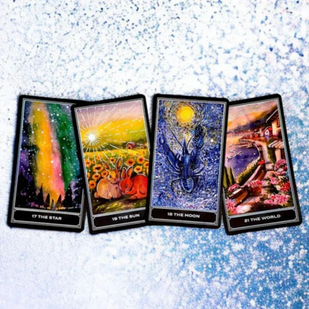 Очаровательные карты Таро земли 10 3*6 см-Карты животных 80 карт с полным