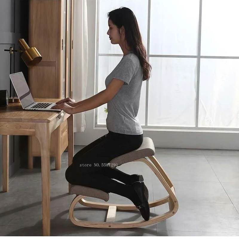 Original Kneeling Chair Stool Ergonomic Correct Posture Knee Chair Anti-myopia Chair Wooden Home Office Furniture  floor chair