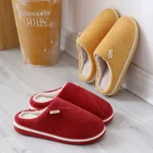 Домашние женские тапочки, теплые, плюшевые, трикотажные, хлопковые, зимняя обувь для влюбленных, шлепанцы SH10292