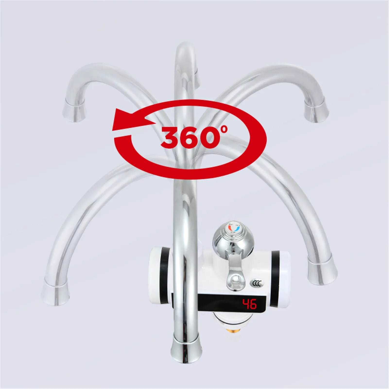 Электрический смеситель водонагреватель 220 В с европейской вилкой кухонный