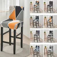 elastic bar stool chair cover counter short back dining chair slipcover spandex stretch for wedding party banquet home decor