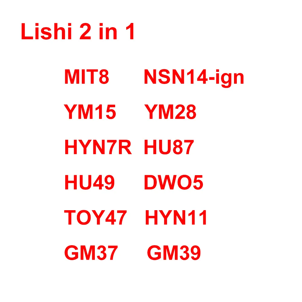 Lishi 2-в-1 MIT8 NSN14-ign YM15 YM28 HYN7R HU87 HU49 DWO5 TOY47 HYN11 GM37 GM39 Для Mitsubishi Для Suzuki Для Toyota (art.: 3920d3129487a) - 3920d3129487a