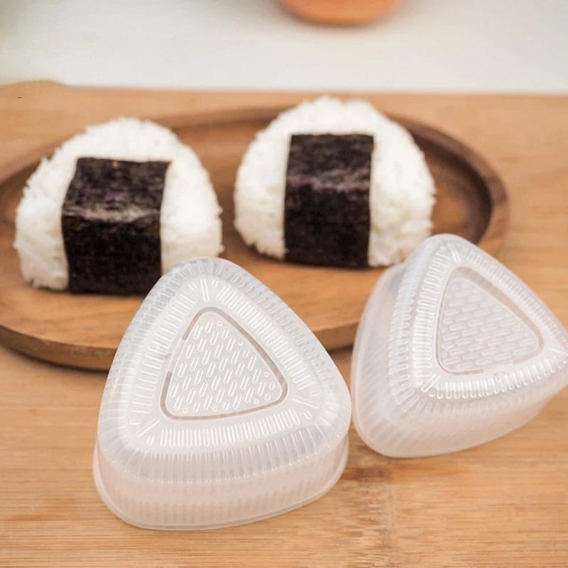 

2pcs/set DIY Sushi Mold Onigiri Rice Ball Food Press Triangular Sushi Maker Mold Sushi Kit Japanese Kitchen Bento Accessories