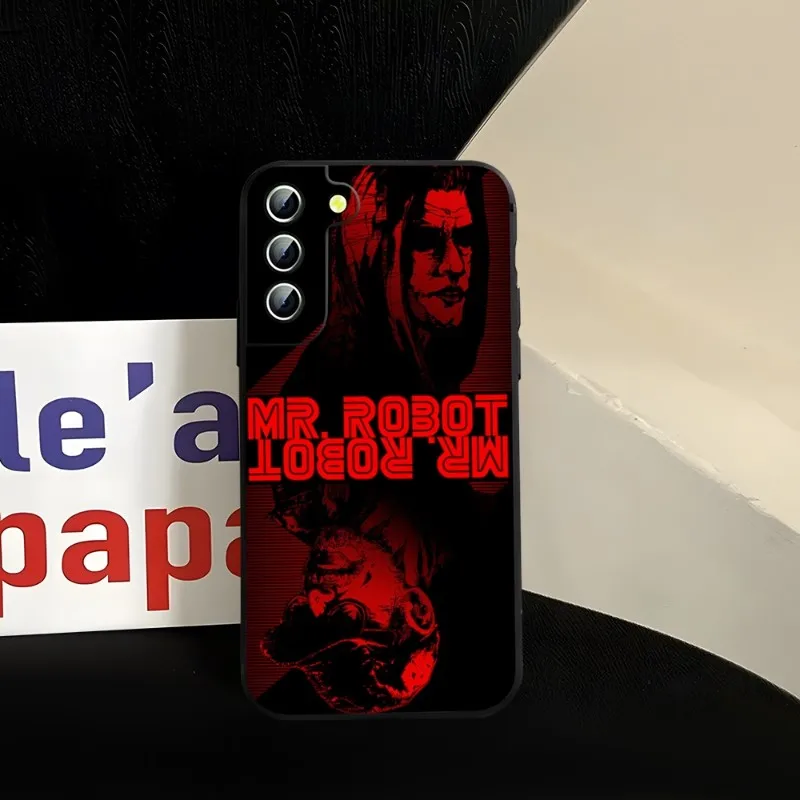 Черный чехол Mr Robot для телефона Samsung S22 S23 S30 S21 S20 S9 S10 S8 S7 S6 Pro Plus Edge Ultra Fe силиконовый