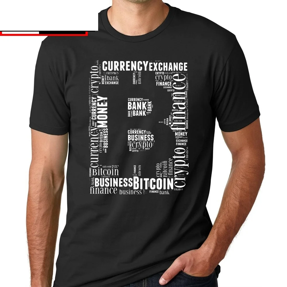

Мужские футболки с логотипом биткоина, футболки с надписью и графикой, Подростковая футболка с круглым вырезом, высокое качество, большой размер