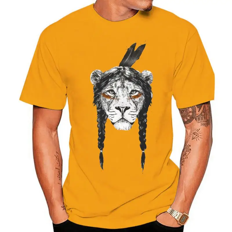 

fashion Women's T-shirt Chief Lioness with Braid Awesome Girl's short sleeve tshirt Harajuku cool tees tops