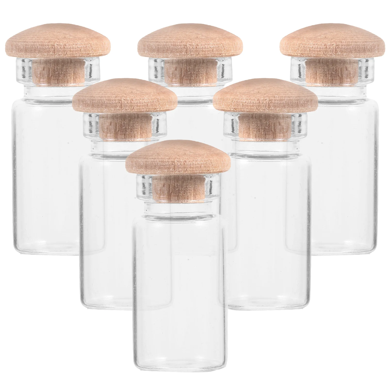 

6 Pcs Mini Glass Bottles Small Decorative Jar House Prop Tiny For Accessories Wooden Supplies Miniature