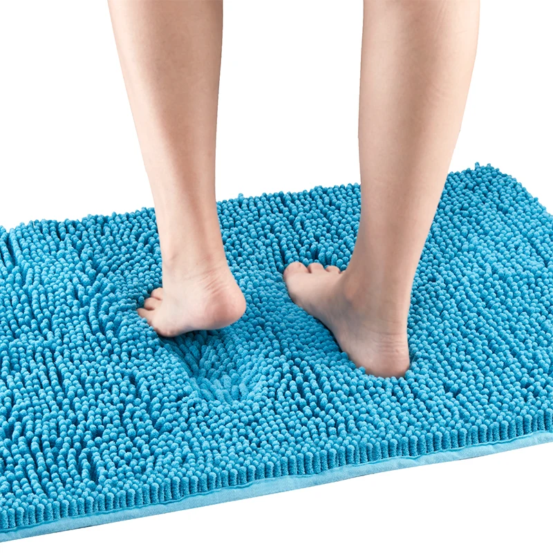 

Bathroom Floor Mat Thickened Rubber Bottom Chenille Carpet Bedroom Home Living Room Door Bathroom Absorbent Non-slip Mat