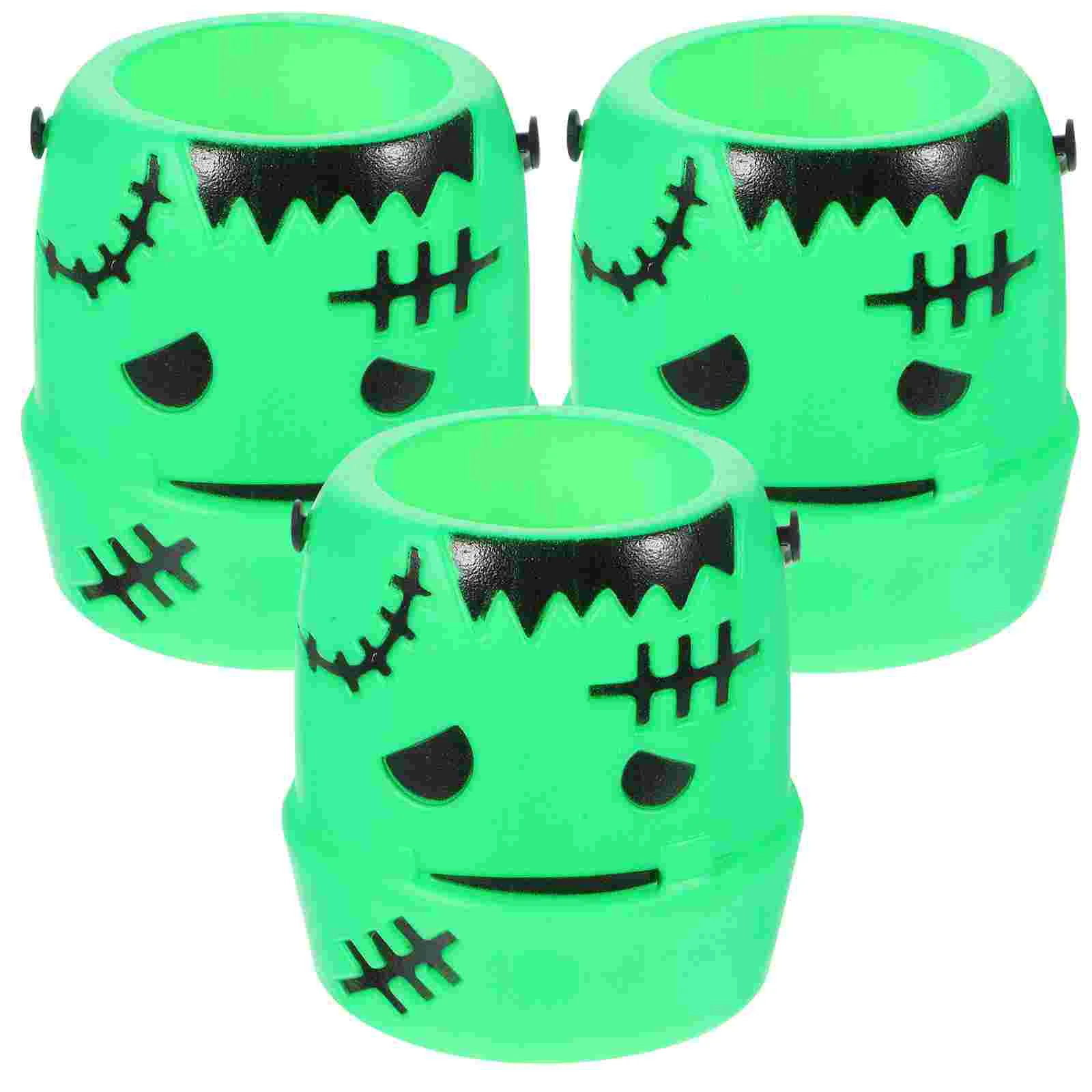 

3pcs Halloween Candy Storage Baskets Bucket Pumpkin Candy Buckets