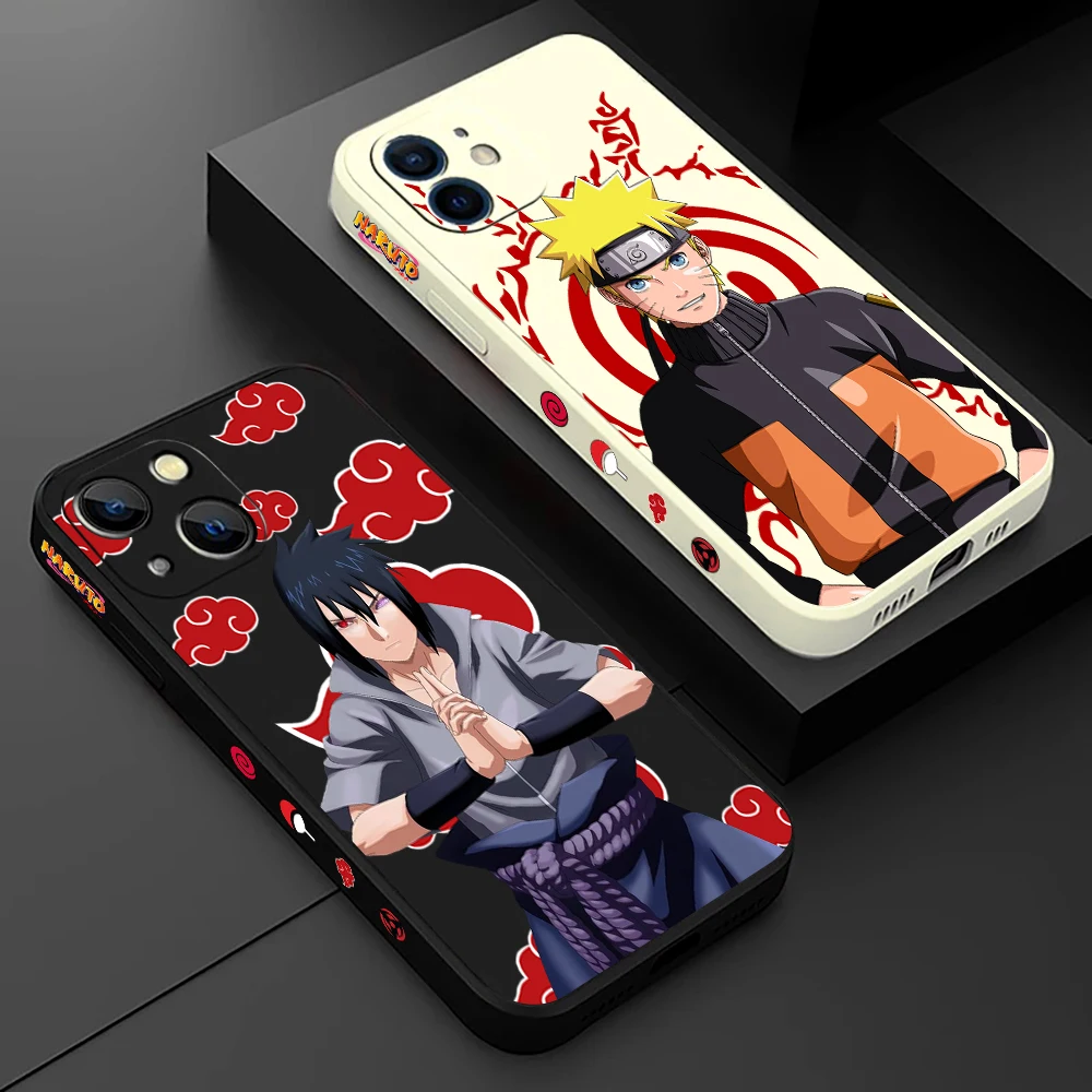 Купи Naruto Uchiha Sasuke Haruno Sakura Silicone Soft TPU Phone Case For iPhone 14 13 12 11 Mini Pro 7 8 Plus X Xr XS Max TPU Cover за 120 рублей в магазине AliExpress