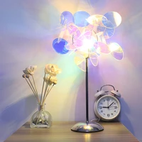 diy table lamp romantic aurora atmosphere bedside lamp acrylic diy desk lamp colorful night lamp home decor creative gift