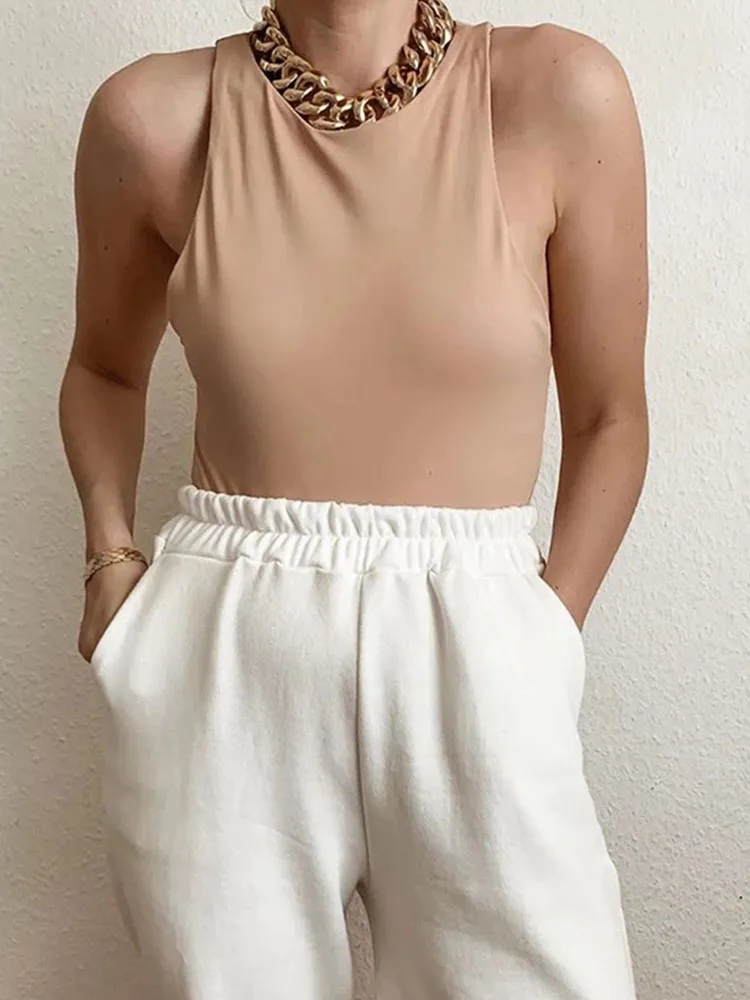 2024 Облегающие Одноцветные Сексуальные Женские Боди Зеленые Повседневные