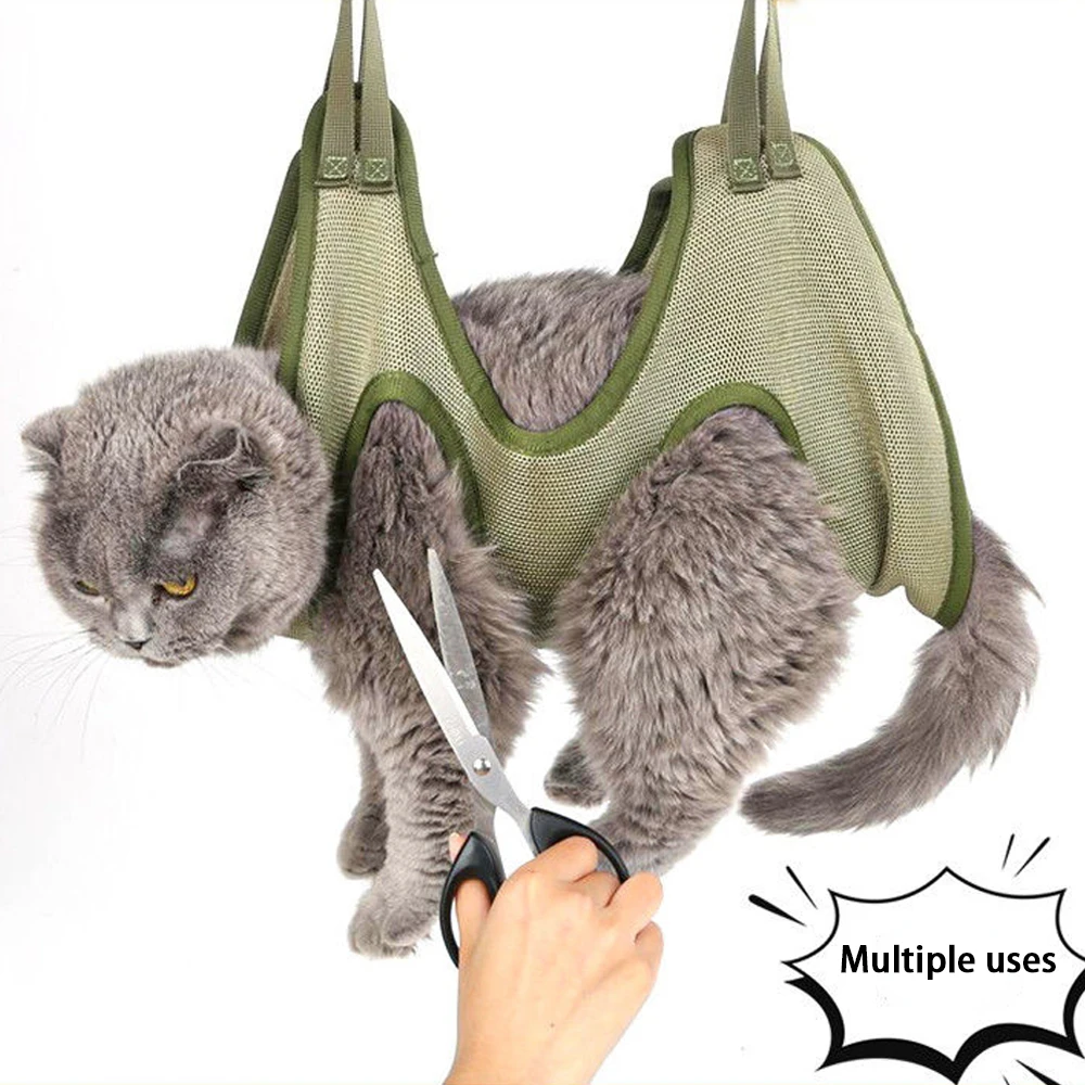 

Cat Grooming nail cutting anti scratch bite fixed bag bath Trimming Restraint Bag Pet Beauty hammock hanging Pet Supplies