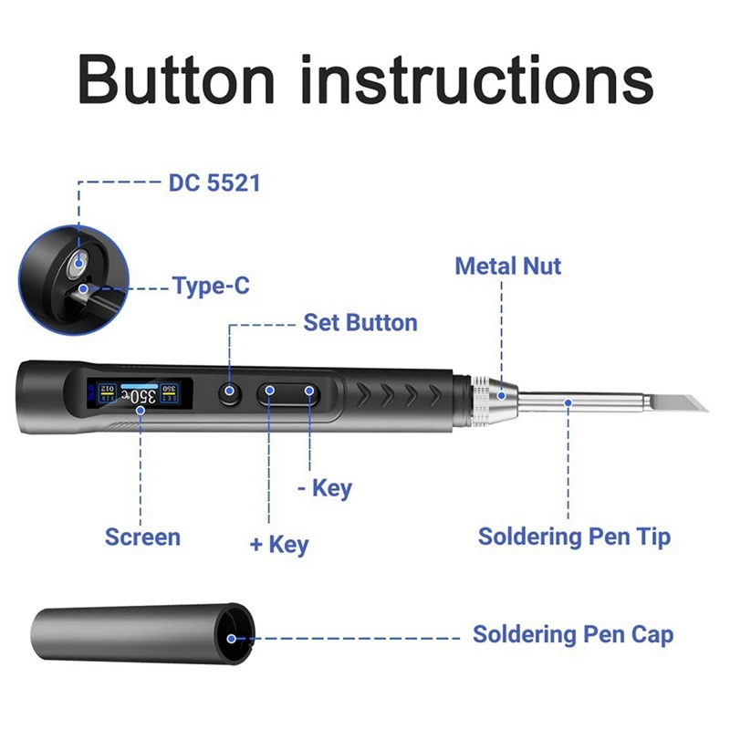 Умный электрический паяльник T65-SP PD + мощность 90 Вт быстрый нагрев 150-450 ℃