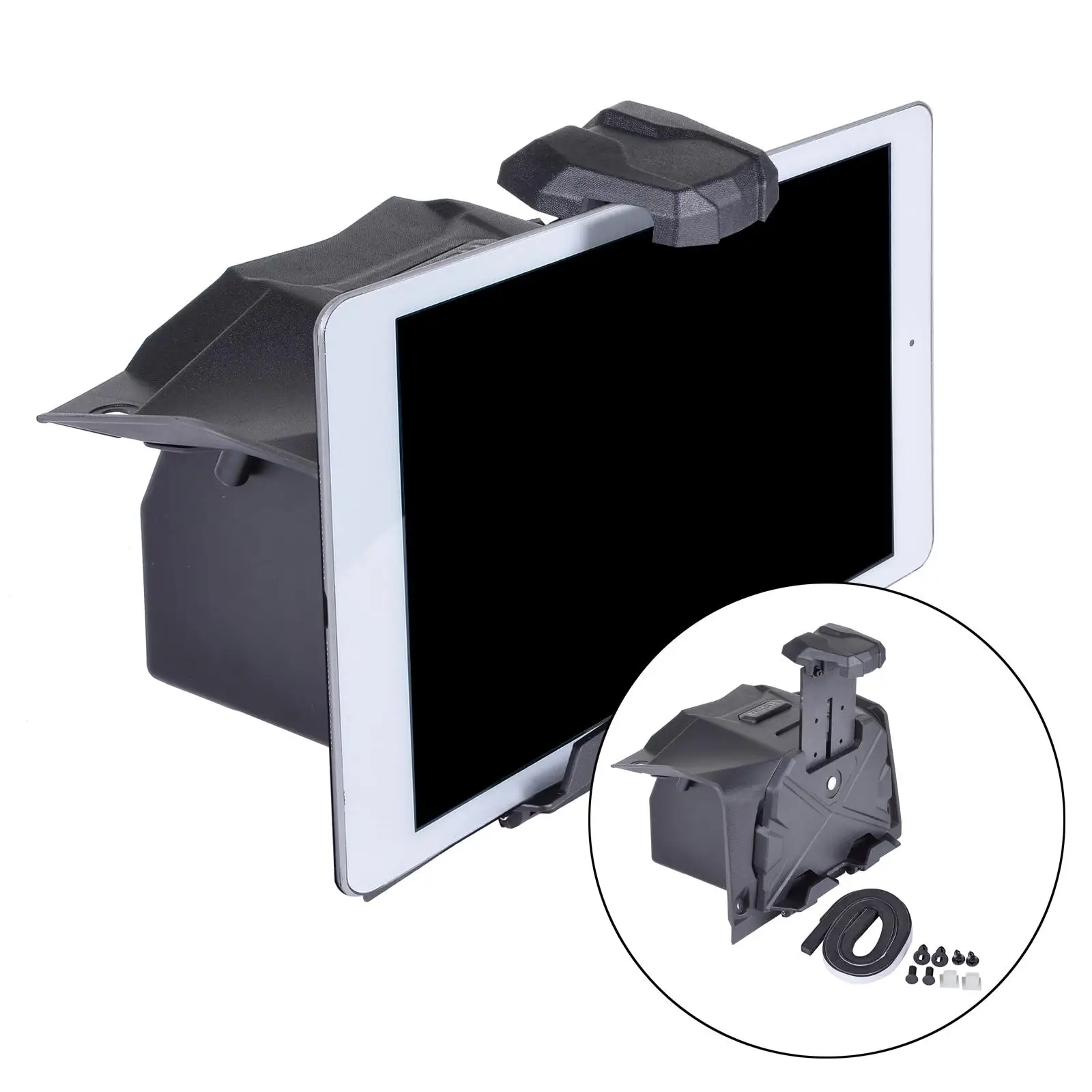Black Electronic Device Holder Phone Tablet Navigation Device Mounts Organizer Easier to Install Accessories with Mount Hardware