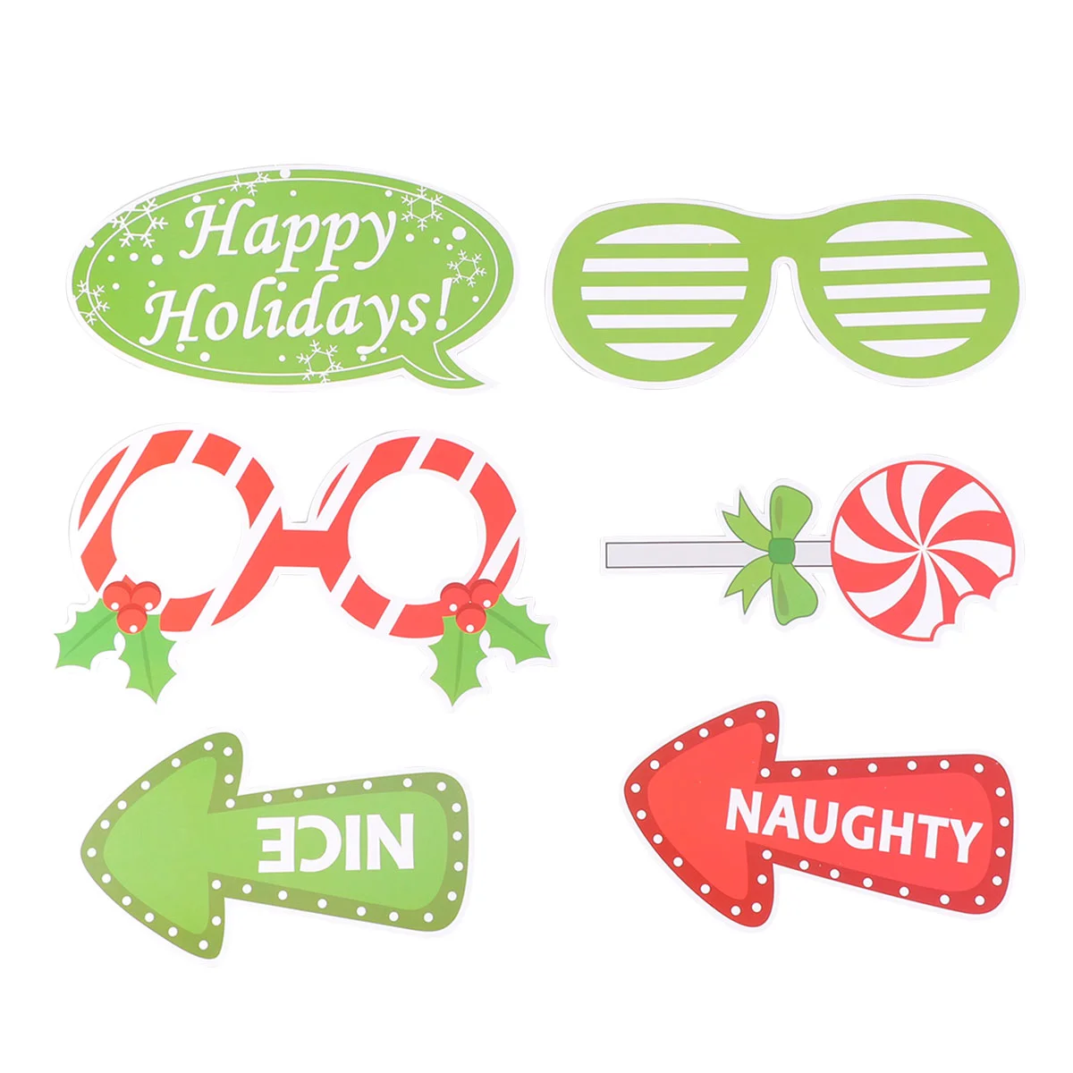 

32pcs Funny Creative Happy Christmas Pose Sign Christmas Party Photo Booth Props for Party Decoration