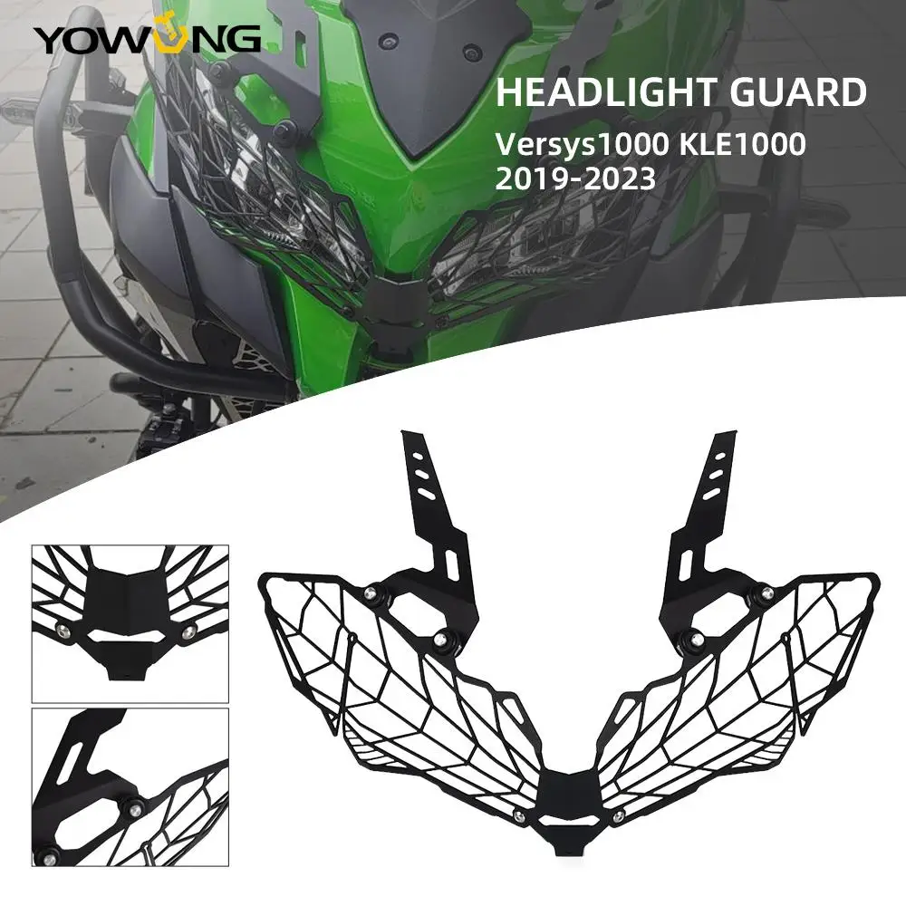 

NEW Motorcycle Accessories For KAWASAKI Versys 1000 KLE1000 2019-2023 Headlight Protector Guard Headlamp Grille Protection Cover