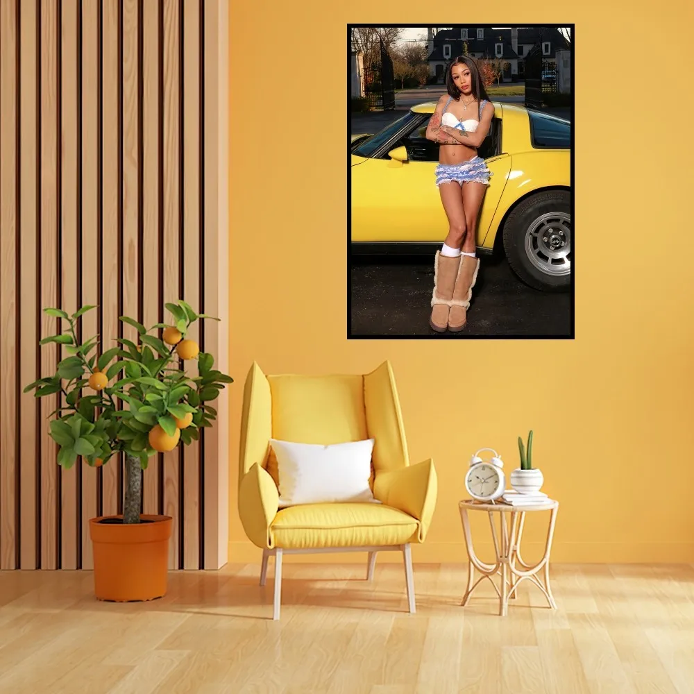 Рэпер C-Coi Leray Lemon Cars Печать плакатов Настенная живопись Спальня Гостиная