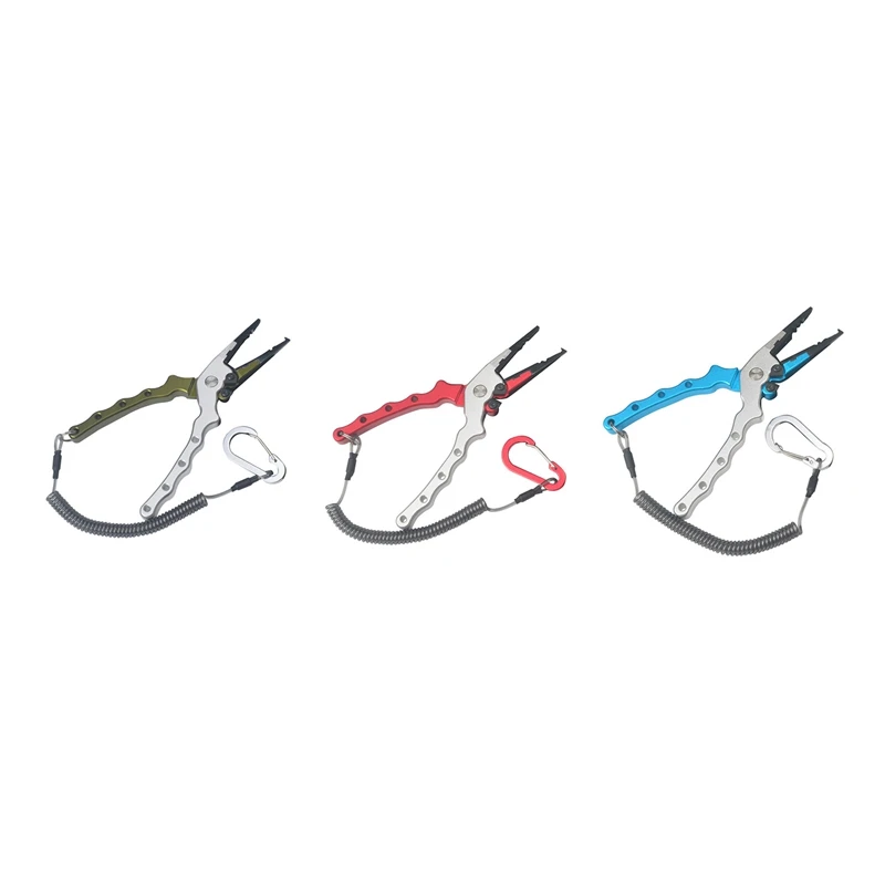 

Aluminum Alloy Lure Pliers Multifunctional Fishing Pliers Fish Controller Hook Remover Fish Clip Sheath Lanyard