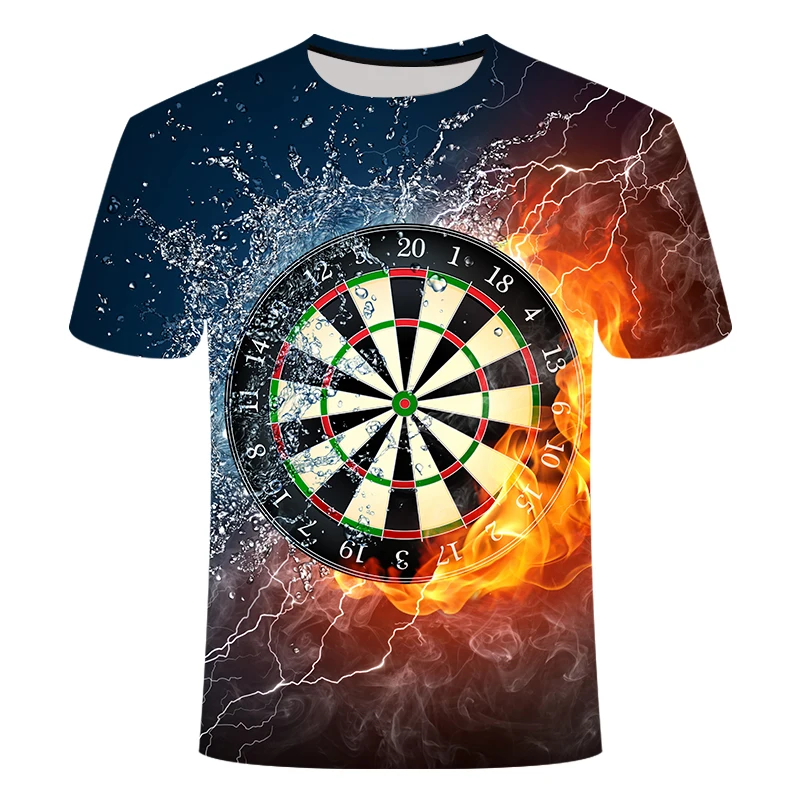 

Summer Best 3D T Shirts Dart Board T-Shirt Darts Throw Game Graphic Tee T Shirts Short sleeve Designer Shirts Drop ship