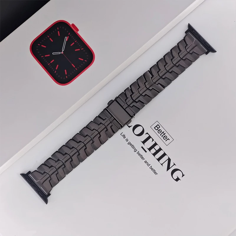 Compatible with Apple Watch Ultra Band 49/45/44/42/41/40/38mm Stainless Steel Wristband Suitable for Apple iWatch Series 8 7 6 5