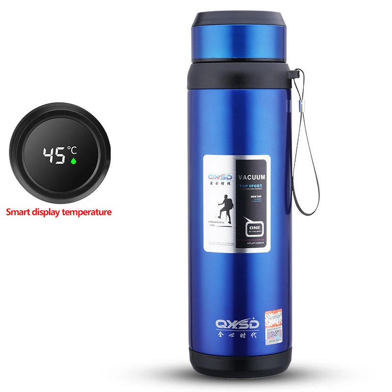 

Thermal Pot 304 Stainless Steel Intelligent Temperature Measurement Display Outdoor Sling Sports Water Bottle Hot Water Thermos