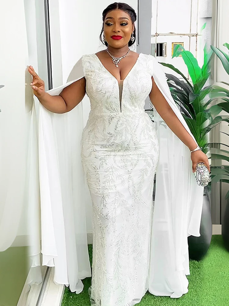 Африканское платье женское элегантное роскошное вечернее для свадебной