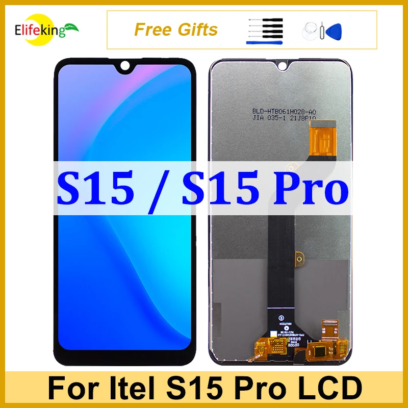 Экран 6,1 дюйма для Itel S15 Pro, ЖК-дисплей, экран с дигитайзером в сборе, детали для замены, 100% тест