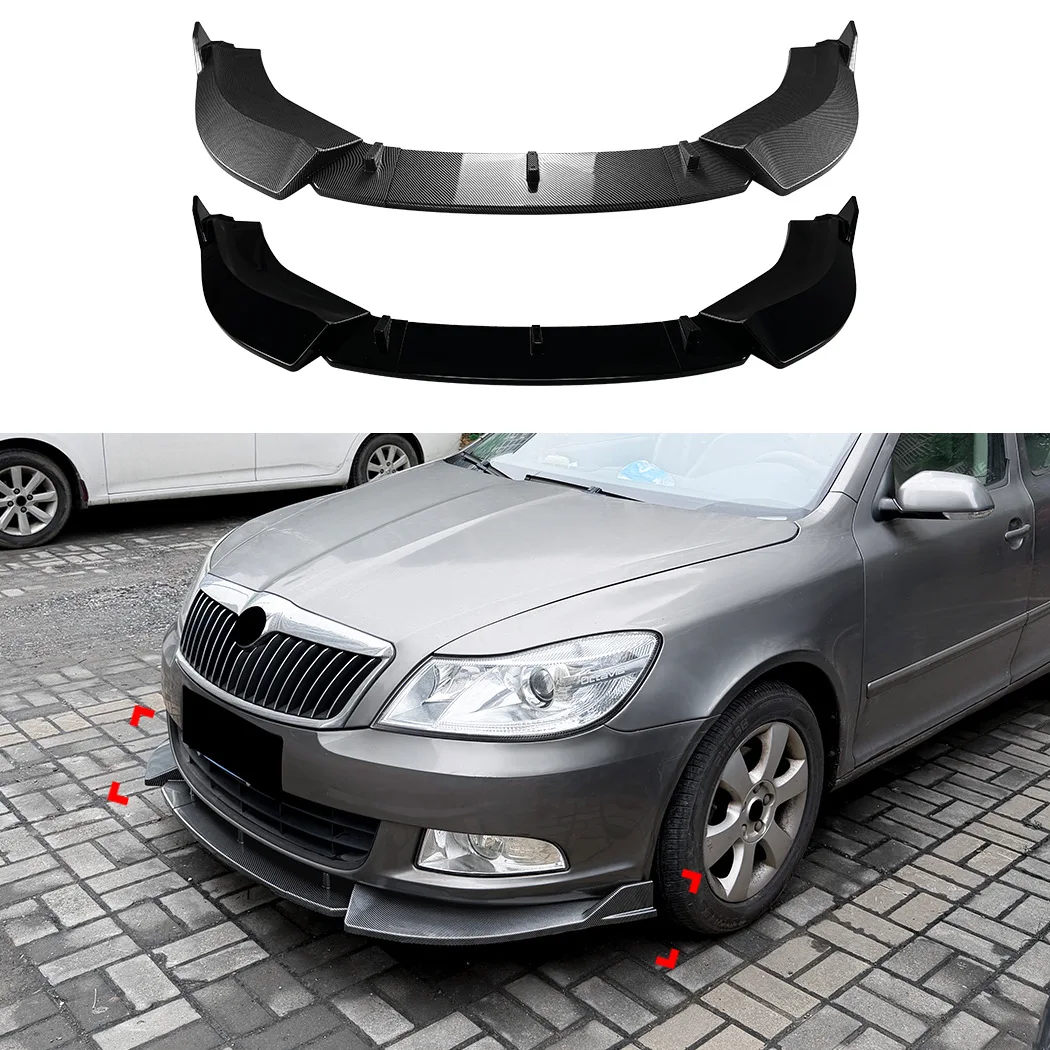 Фото Для Skoda Octavia MK2.5 2008-2014: Передний сплиттер-диффузор, спойлер, обвес из АБС-пластика, аксессуары для тюнинга кузова №1