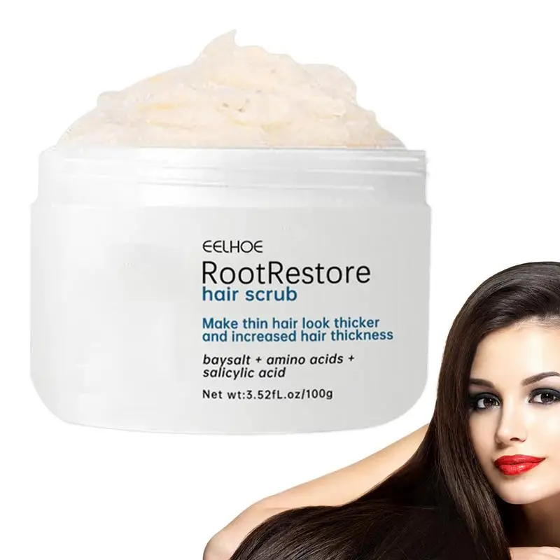 

100g Scalp Root Restore Scrub Shampoo Cream Sea Salt Scalp Turmeric Massage Scalp Fluffy Hair Moisturizing Scalp Cleansing
