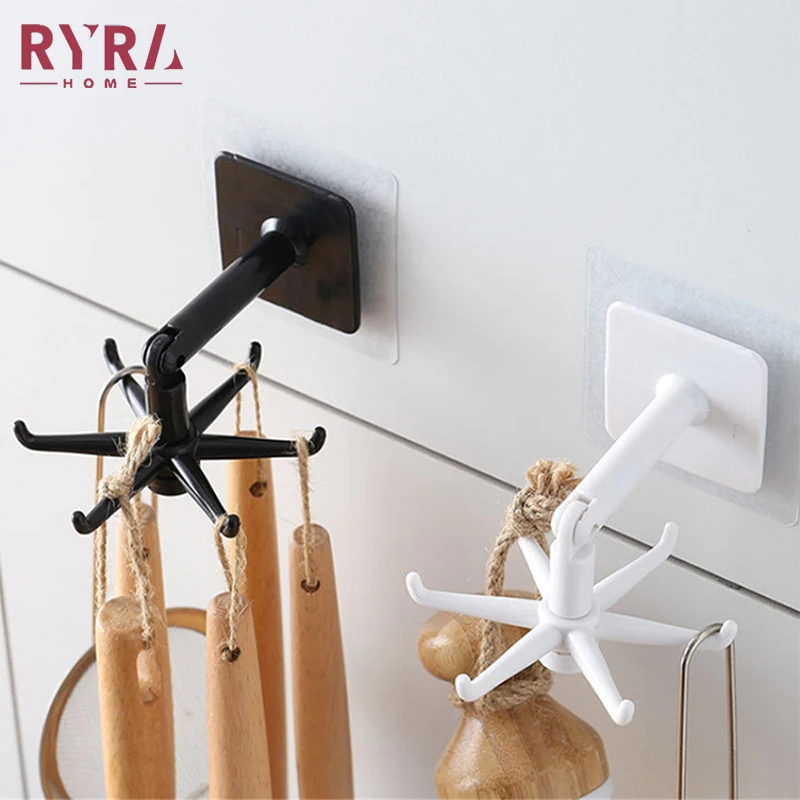 

Весовые крючки большого размера на 360 градусов, без отверстий, многофункциональные универсальные крючки без маркировки, бытовые кухонные аксессуары для хранения