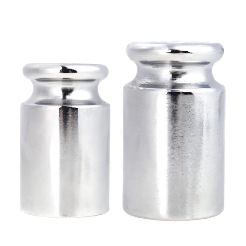 

2Pcs Chrome Plating Calibration Gram Scale Weight For Digital Scale Balance, Silvery White - Weight 1000G & Weight 500G