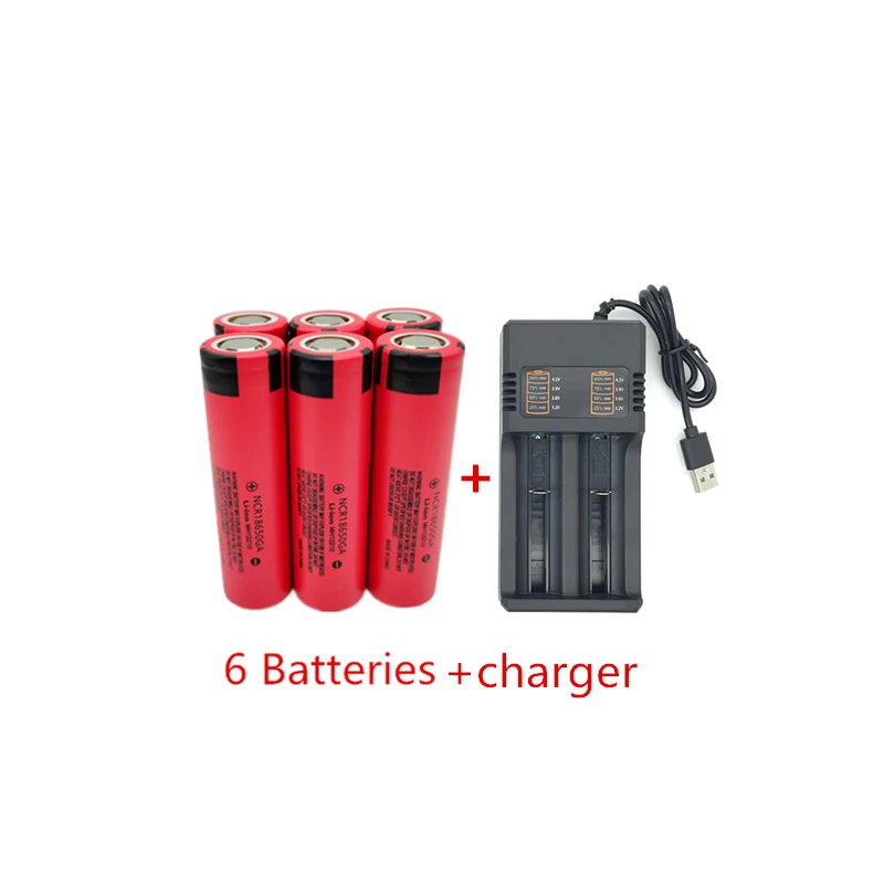 100% безопасный и прочный фактическая емкость 3 7 в 18650 2200 мАч литий-ионный NCR18650GA