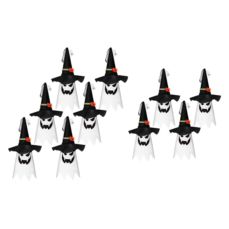 

Украшения на Хэллоуин, уличный Декор на Хэллоуин, подвесные наружные гирлянды, светящийся призрак, ведьма, шляпа